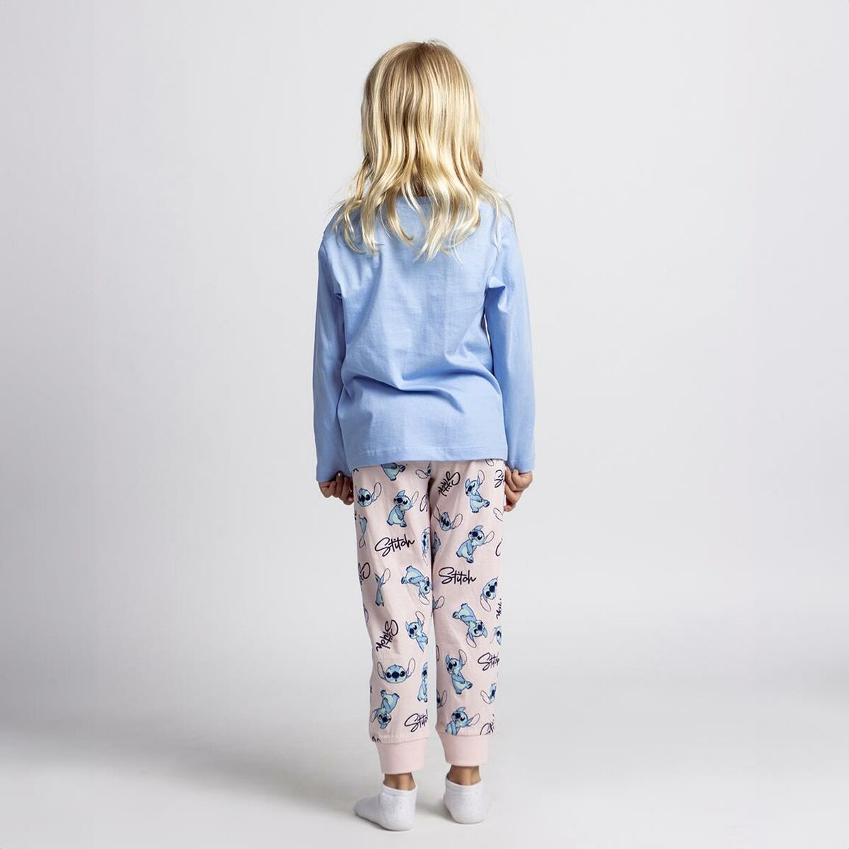 Pyžamo Dětské Stitch Modrý